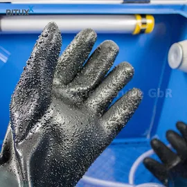 BITUXX Sandstrahlkabine Metall 90 L blau