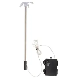 Out of the Blue LED, Gartenstecker, Star, 14 LEDs, warmweiss, batteriebetrieben mit Timer - Weiß