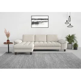 sit&more Ecksofa SIT & MORE "Westham L-Form", beige (creme), B:275cm H:88cm T:172cm, 90% Polyester 10% Polyamid, Sofas, Ecksofa, Recamiere, mit oder ohne Bettfunktion, Bettkasten, Füße wengefarben