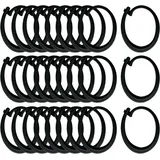 Pavillon-Vorhanghaken, Schienenhaken, robust, einfach zu installieren, schwarz, Pavillon-Zubehör für Seitenwand, Garten, Netz, Hinterhof, 30 Stück