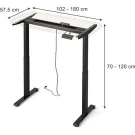 Vicco Schreibtischgestell Elevate 57977 2 Motoren 60 x 70 cm