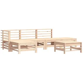 vidaXL 6-tlg. Garten-Lounge-Set Massivholz Kiefer