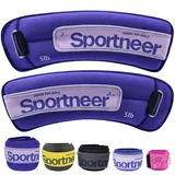 Sportneer Gewichtsmanschetten, Gewichtsmanschetten Fuß, 2 * 0,23kg/2 * 0,45kg/2 * 0,9kg/ 2 * 1,36kg /2 * 2,27kg Armgewichte Handgelenkgewichte Set, Laufgewichte für Hand- und Fußgelenke