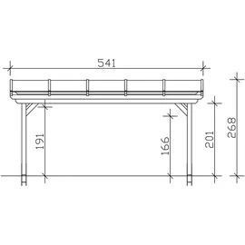 SKANHOLZ Sanremo 541 x 250 cm Leimholz Nussbaum