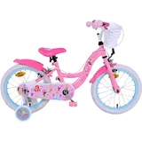 Volare Kinderfahrrad Disney Princess, 16 Zoll, Kinderrad in Rosa