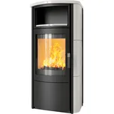 Kaminofen Hark 57 ECOplus EX 5 kW - Ofenkacheln: creme-weiss - Korpus: graphit