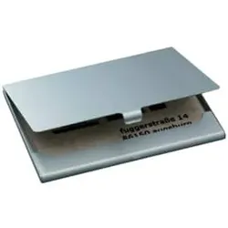 SIGEL Visitenkarten-Etui Alu silber 92x63mm VZ135 f. 15 Karten max 91x58mm