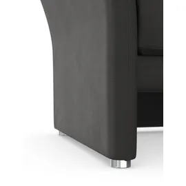 DOMO collection Sessel DOMO COLLECTION "Pina elegant und zeitloser Clubsessel, bequemer Cocktailsessel", grau, B:99cm H:95cm T:88cm, Sessel, Sessel, Hoher Sitzkomfort, Luxus-Microfaser Lederoptik, grau