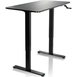 HJH Office Schreibtisch Stand CR Schwarz Computertisch manuell verstellbar
