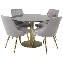 VCM Ebuy24, Essgruppe Esstisch schwarz, Marmor