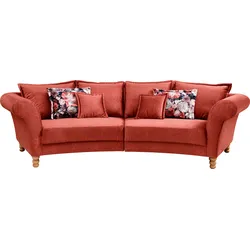 Big-Sofa HOME AFFAIRE "Tassilo", orange (koralle), B:350cm H:95cm T:110cm, 100% Polyester, Sofas