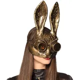 Boland 54538 - Halbmaske Steam-Bunny, Maske Steampunk, Timepunk, Hase, Accessoire, Kostüm, Karneval, Mottoparty