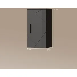 livinity Livinity® Badschrank, Ronco, Anthrazit Hochglanz, 30 x 59 cm