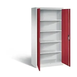 C+P CP Stahlschrank C 2000 Acurado 9280-000 S10761 lichtgrau, rubinrot 93,0 x 50,0 x 195,0 cm, aufgebaut