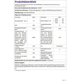 Sharp QW-NA1CF47DS Stand-Geschirrspüler (freistehend, 598 mm, Silber)