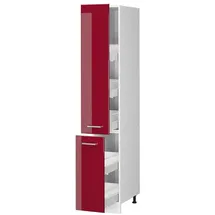 Vicco Apothekerschrank R-Line 30 x 57,2 x 206,8 cm Rot Hochglanz