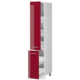 Vicco Apothekerschrank R-Line 30 x 57,2 x 206,8 cm Rot Hochglanz