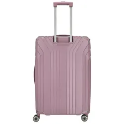 Hartschalen-Trolley TRAVELITE "ELVAA, verschiedene Größen und Farben", Gr. B/H/T: 51cm x 76cm x 31cm 102 l, rosa (rosé), Polypropylen, unifarben, klassisch, Koffer, Hartschallenkoffer Reisegepäck TSA Schloss mit Blindenschrift