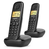 Gigaset Start 100 Duo Schnurloses DECT-Telefon Freisprecheinrichtung Schwarz - Schwarz
