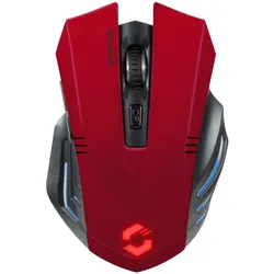 Speedlink FORTUS Gaming Mouse - Wireless, LED-Beleuchtung, Bis zu 2.400 dpi Auflösung, Kompakter Nano-Empfänger, Gummierte Oberfläche