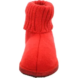 HAFLINGER Hüttenschuh Karl Filzpantoffel mit Kragen Hausschuh rot 42 - 42