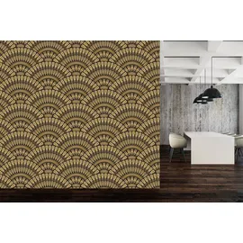 Queence Vinyltapete QUEENCE "Lenja", gold, B:0,9m L:2,5m, Vinyl, Tapeten, 90x250cm, selbstklebend, kinderleichte Anbringung,, Sticker