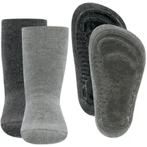 Ewers 2er Pack Uni Stoppersocken SoftStep, Socken mit Antirutschsohle für Jungen und Mädchen, Anti-Rutsch-Socken mit Gummisohle, MADE IN GERMANY, 2 Paar rutschfeste Kindersocken, Größe 39-42