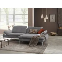 W.Schillig Eckcouch Leder 3-Sitzer Grau