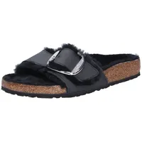 Birkenstock MADRID BIG BUCKLE SHEARLING Pantolette Hochwertige Qualität schwarz 36 EU