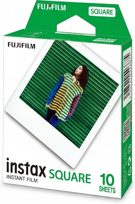 Instax SQUARE Sofortbildfilm, weißer Rand, 10er Pack, geeignet für alle Instax SQUARE Kameras und Drucker