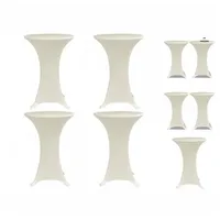 VidaXL Stehtischhussen 4 Stk. Ø 60 cm Creme Stretch
