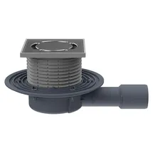 Ferrari Srl HL Hutterer & Lechner HL90, Balkon- und Terrassenablauf, DN40/50, waagrecht, 123x123mm, 115x115mm, 1 Stk.