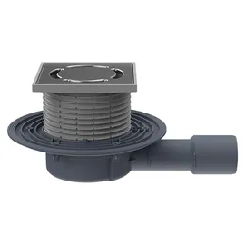 Ferrari Srl HL Hutterer & Lechner HL90, Balkon- und Terrassenablauf, DN40/50, waagrecht, 123x123mm, 115x115mm, 1 Stk.