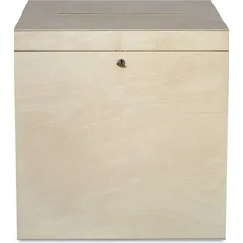 Creative Deco Holzkiste Kartenbox Hochzeit 29 x 25 x 30 cm 25-tlg. beige