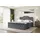 altdecor Boxspringbett mit Fußteil, H4 Matratze und Topper - 160x200 cm - VILA-1-Z - Dunkelgrau Samt - Polsterbett mit Bettkasten und Lattenrost, ... - Dunkelgrau