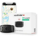 MiniFinder Atto Pro - GPS Tracker für Hunde - GPS Tracker für Katzen - 100% Wasserdicht - 100 Stunden Akkulaufzeit