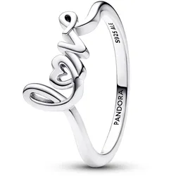 Pandora 193058C00 Damenring Handgeschriebene Liebe Silber, 52/16,6