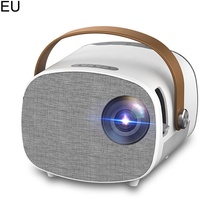 Portable LED Mini Projector 1080p Video Beamer HIFI LEACHSPLAYER-Weiss-Größen: EU -Stecker