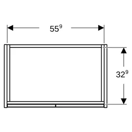 Geberit Waschtischunterschrank 2 Türen 59,7 x 60,3 x 36,7 cm Salbeigrün