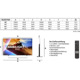 Philips 48OLED760/12 48" 4K OLED Ambilight TV