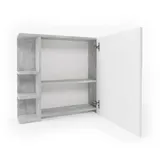 Vicco Spiegelschrank FYNN 80 x 64 cm Grau Beton - Spiegel Wandspiegel