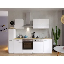 Respekta Küchenzeile Malia 250 cm Weiß