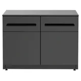 cozze Grillwagen 68 x 90 x 60 cm Stahl schwarz