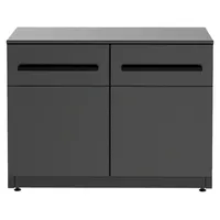 cozze Grillwagen 68 x 90 x 60 cm Stahl schwarz