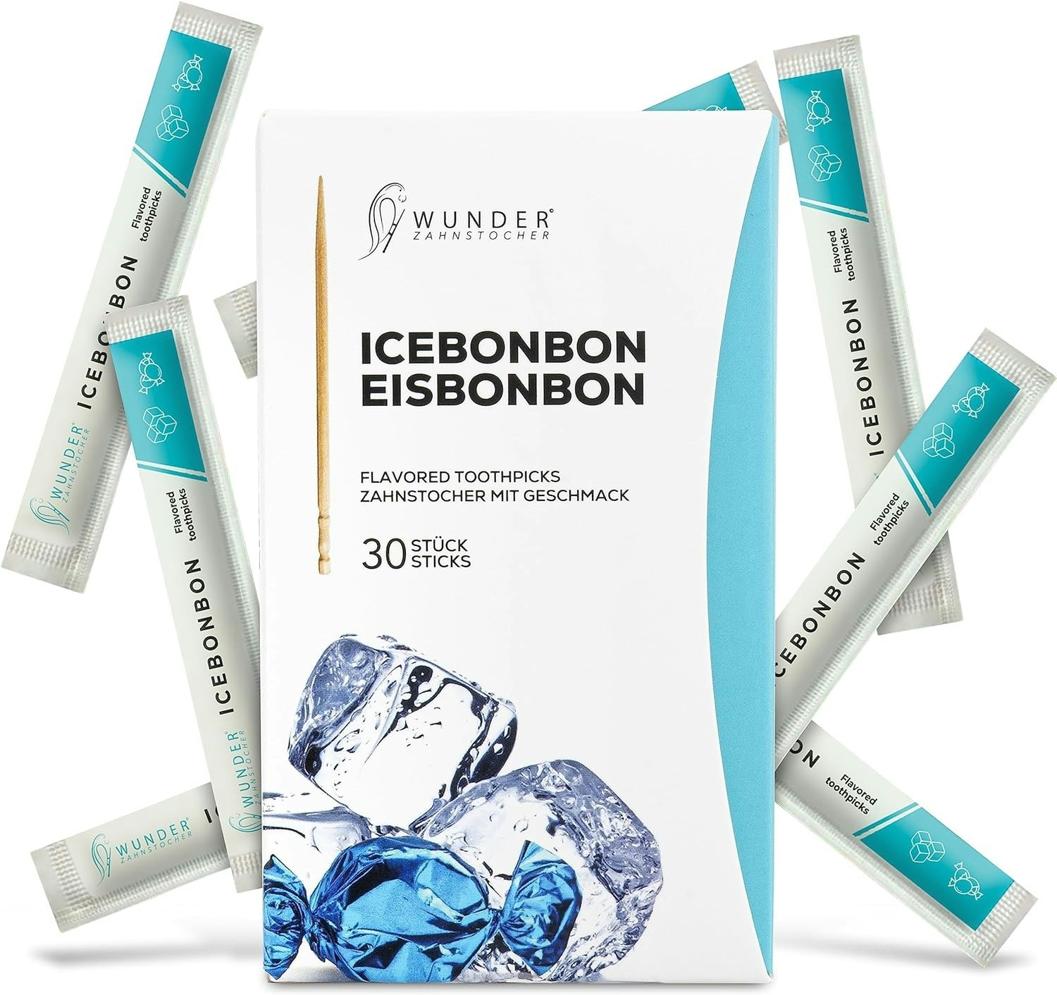 Wunder Zahnstocher mit Geschmack Eisbonbon - 30x Zahnstocher einzeln Verpackt frischer Atem mit Aromatisierte Zahnstocher - Lifestyle