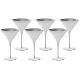Stölzle Lausitz Elements Cocktailschalen 6er Set Weiß-Silber