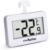 FISHTEC ® Elektronischer Kühlschrank Thermometer - Dreifache Befestigung: Haken, Träger, Magnet - Integrierter Fühler - Positive und negative Temperatur - Grad Celsius und Fahrenheit