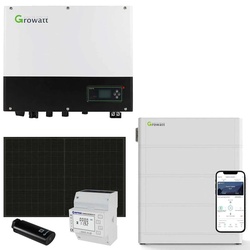 Growatt 4kWp PV 0% MwSt §12 III UstG Komplettanlage mit Glas Glas Modulen und 7,…