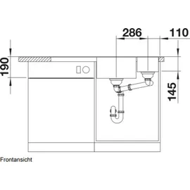 Blanco Axia III 6 S links anthrazit + Excenterbetätigung + InFino + Holzschneidbrett