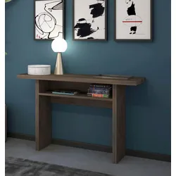 Schreibtisch INOSIGN "EL530", braun (eiche dunkel, eiche dunkel, eiche dunkel), B:120cm H:74cm T:35cm, Tische